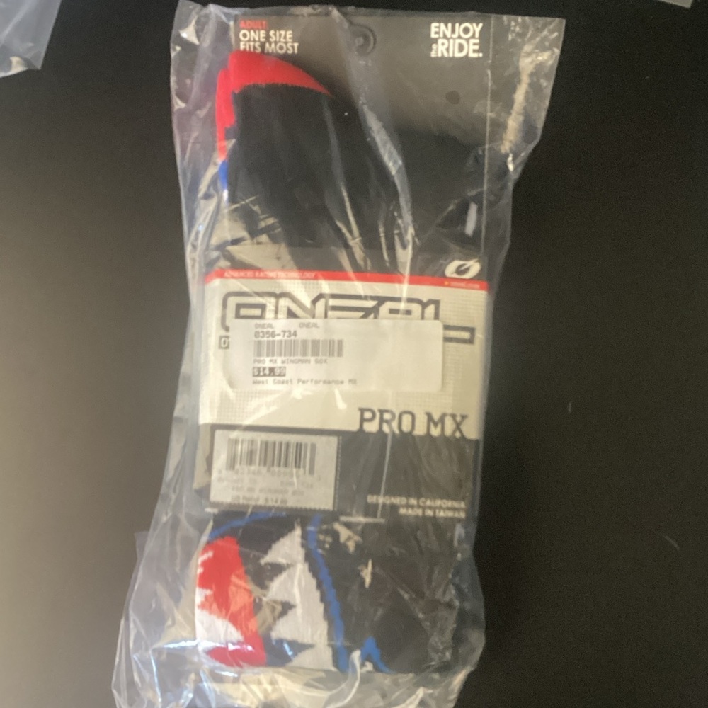 Pro MX Athletic Men's Socks - Black, Red, and Blue